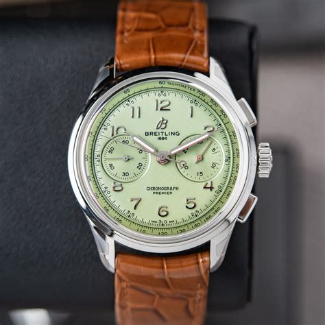 breitling pistachio chrono24|breitling b09 pistachio review.